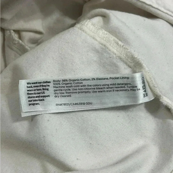 Eileen Fisher Cotton Blend Lightweight Jacket Large Cream Button Pockets Stretch - Picture 7 of 10